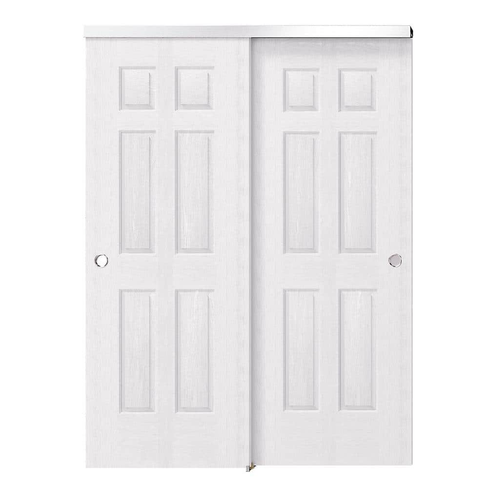 TENONER 60 in. x 80 in. White Primed, Solid Core MDF, Double 6