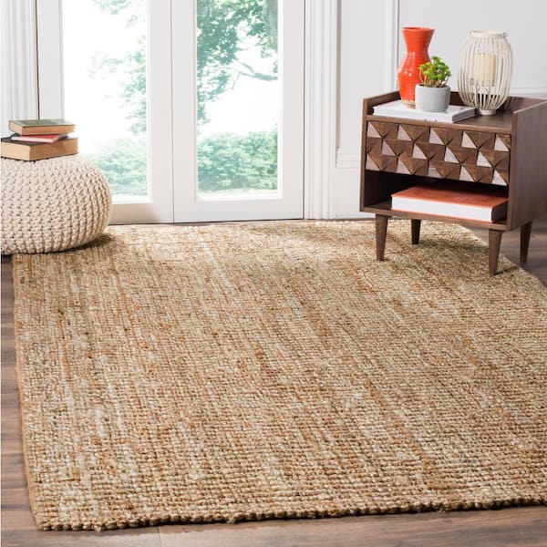 Natural Fiber Beige/Ivory 4 ft. x 6 ft. Solid Area Rug
