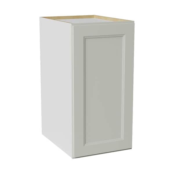 18 in. W x 24 in. D x 36 in. H Ready to Assemble Double Shaker Pantry Kitchen Cabinet in Laguna Grey