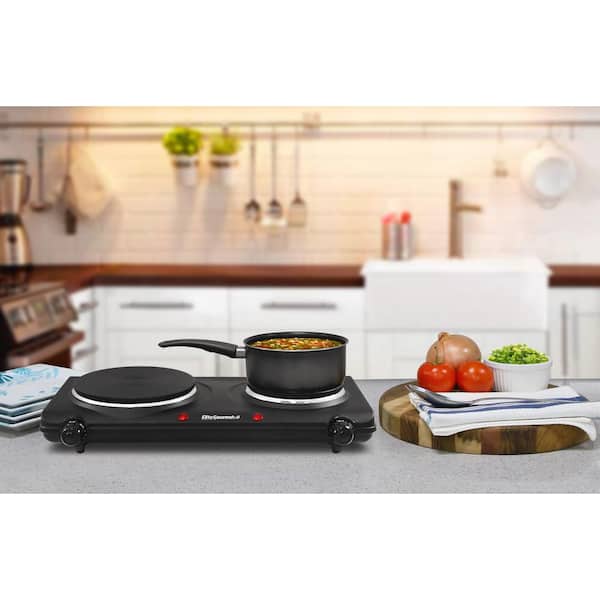 Better Chef 2-Burner Stainless Steel 9 in. Dual Electric Burner Cooktop  9854021M - The Home Depot