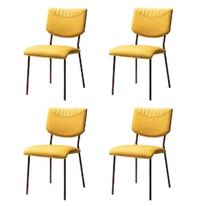 Sango Mustard Upholstery Dining Chair with Transfer Print (Set of 4)