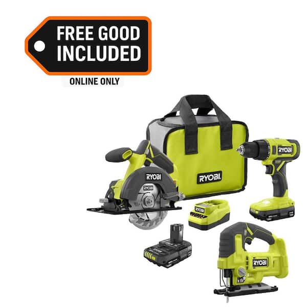 ONE+ 18V Cordless 2-Tool Combo Kit with (2) 1.5 Ah Batteries, Charger, and FREE ONE+ Cordless Jig Saw