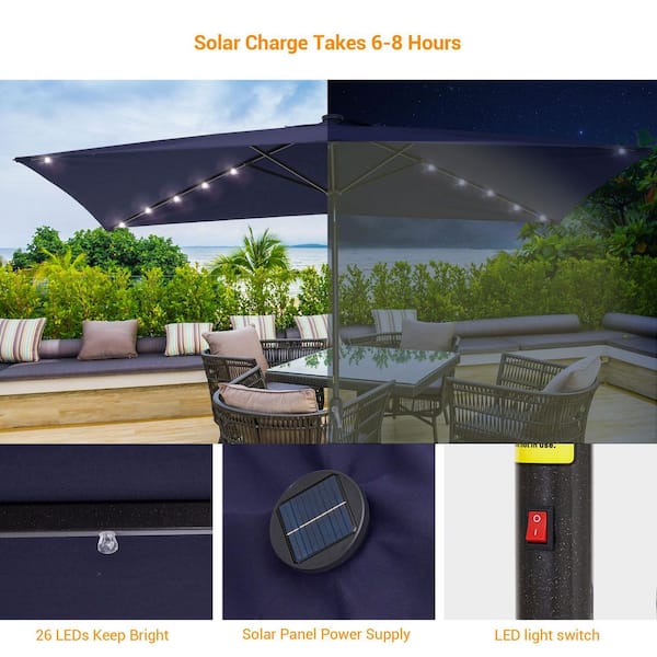 led patio umbrella switch AreShark 9FT with Solar Lights, 32 Lighted Pool Umbrella w/Tilt and Crank, Outdoor Market Solar Umbrellas for Garden, Deck, Backyard, Pool and Beach, Orange : Patio, Lawn & For all Sonkuki Patio 10 x 6.5