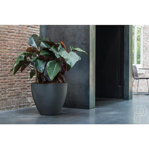 Volcano Black Pottery Pots D1014-43-68 Max Medium Sandstone Indoor Outdoor Modern Thin Planter Volcano Black Pottery Pots D1014-43-68 Max Medium Sandstone Indoor Outdoor Modern Thin Planter