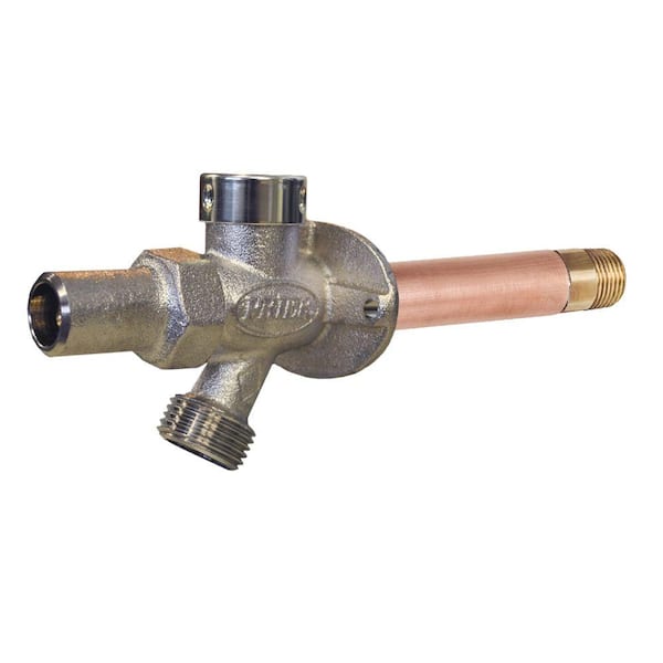 Prier Products 1/2 in. x 4 in. Brass MPT x SWT Loose Key Frost Free Anti-Siphon Outdoor Faucet Hydrant