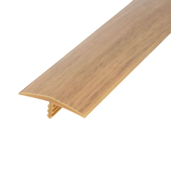 Outwater 1-1/4 in. White Oak Flexible Polyethylene Center Barb Hobbyist Pack Bumper Tee Moulding Edging 12 ft. long Coil