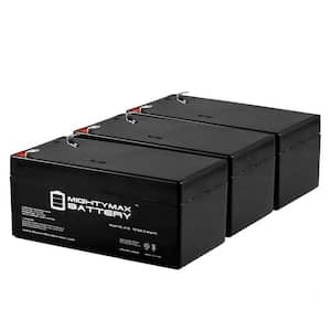 12- Volt 3 Ah Sealed Lead Acid Rechargeable F1 Terminal Battery (3-Pack)