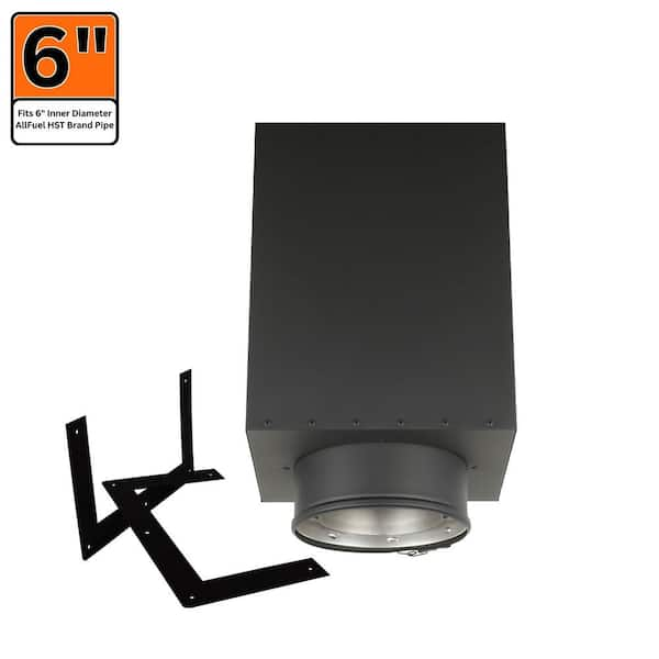 ALLFUEL HST 6 in. x 24 in. Square Ceiling Support for Double Wall Chimney  Pipe BL.EV.RB-SHT6SCS24-P - The Home Depot