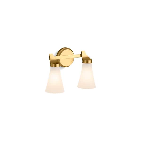 Simplice 2-Light Wall Sconce in Brushed Moderne Brass