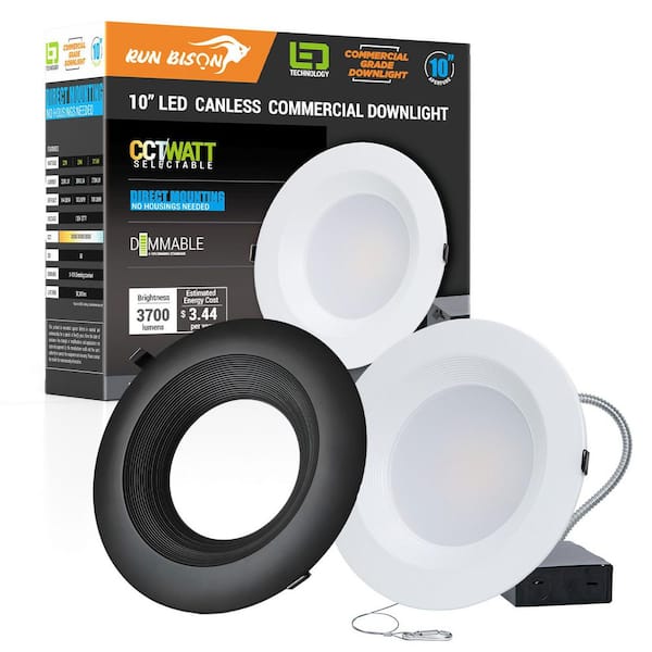 10 in. CCT and Wattage Selectable New Construction or Remodel IC Rated Integrated LED Commercial Downlight