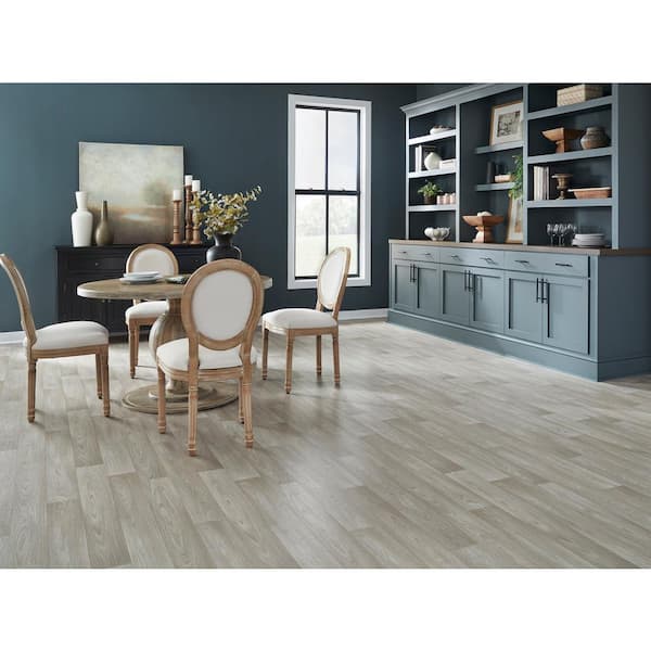 Portage Oak 10 MIL 12 ft. W x Cut to Length Waterproof Vinyl Sheet Flooring