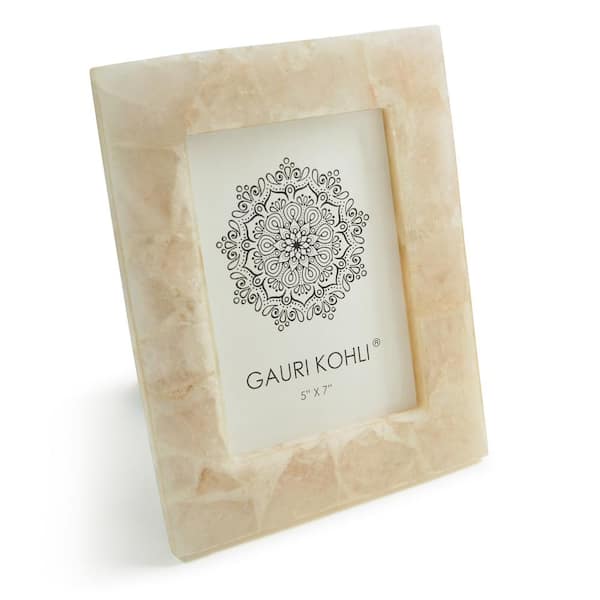 GAURI KOHLI Cherish White Ivory Quartz Picture Frame 5 in. x 7 in.