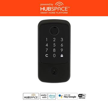 Hubspace Aged Bronze Square Biometric Fingerprint Electronic Touchpad Deadbolt