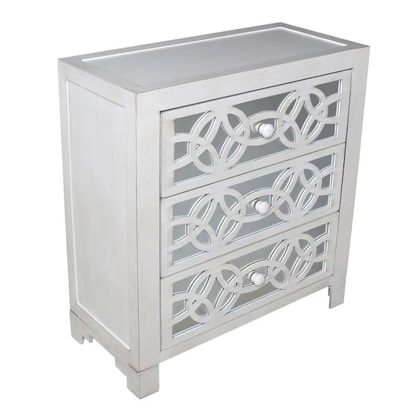 River of goods glam slam 3 on sale drawer mirrored chest