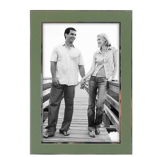 Unbranded Kate 1-Opening 4 in. x 6 in. Sleek Sage Picture Frame
