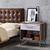 Weathered Gray Oak & White Metal Accent Table with Storage