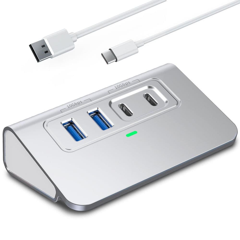 USB C Hub 4-Port USB Splitter 10Gbps Aluminum with 2-USB C/USB A 3.2 Data Ports Not for Video/Charging 3.3 ft. Cable price history on PriceWatchPro