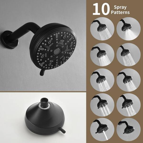 FORCLOVER Triple Handle 10-Spray Tub and Shower Faucet 1.8 GPM