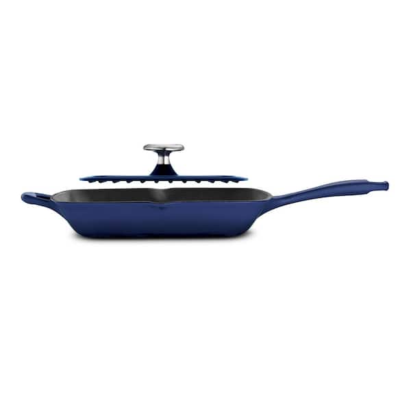 Tramontina Gourmet 11.5 in. Enameled Cast Iron Grill Pan in Gradated Cobalt  80131/063DS - The Home Depot