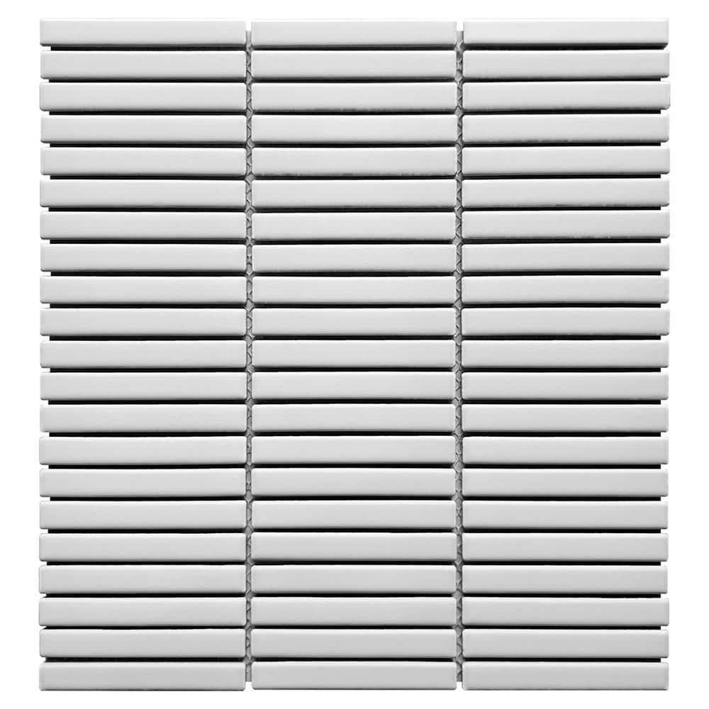 MOLOVO Porcetile Matte White 11.2 in. x 11.91 in. Stacked