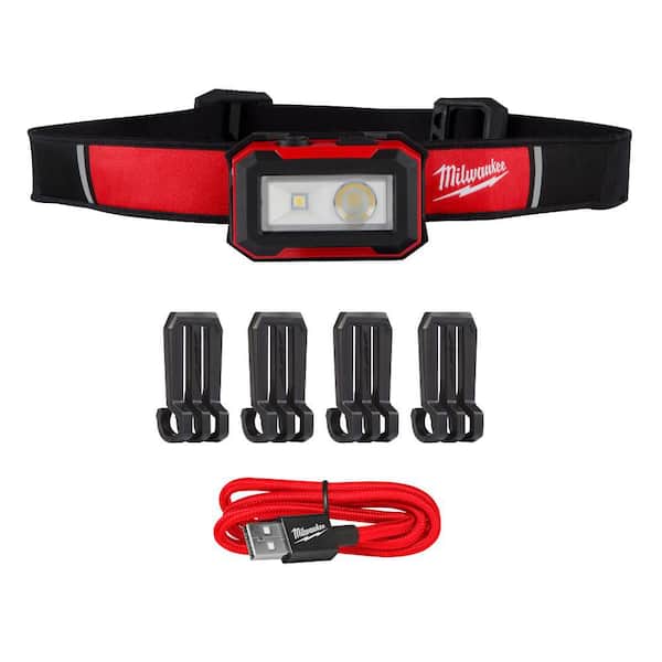 Milwaukee - 450 Lumens Internal Rechargeable Magnetic Headlamp and Task Light