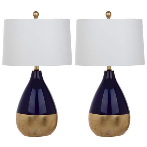 navy and gold desk lamp