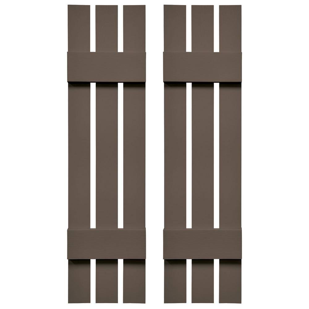 Builders Edge 12 in. W x 51 in. H Vinyl Board and Batten Shutters Pair in French Roast price history on PriceWatchPro