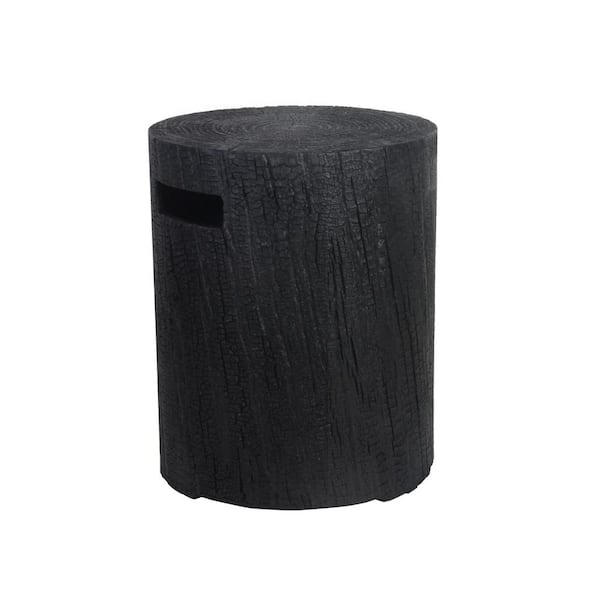 16 in. Propane Tank Grill Cover Table, Black