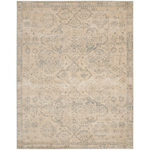 Tranquil Beige/Grey 7 ft. x 10 ft. Geometric Traditional Area Rug