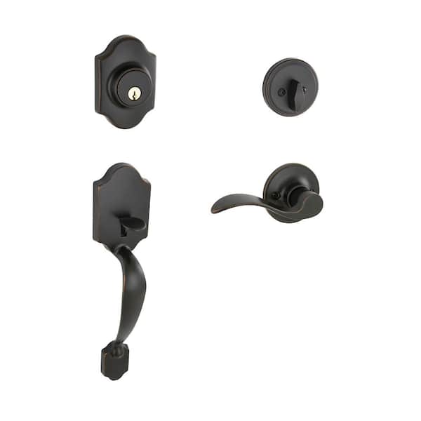 Billaby Aged Bronze Door Handleset with Millstreet Door Handle