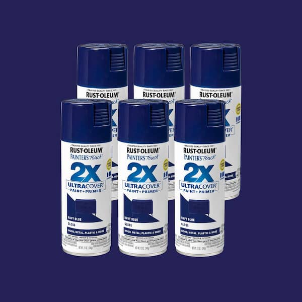 12 oz. Gloss Navy Blue General Purpose Spray Paint (6-Pack)