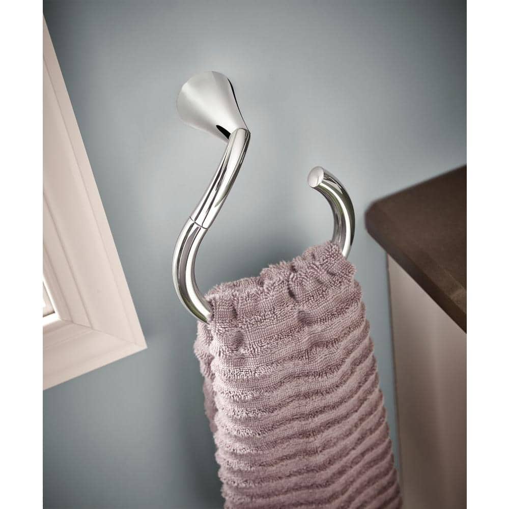 Brushed Nickel Modern Wall Mounted Towel Ring