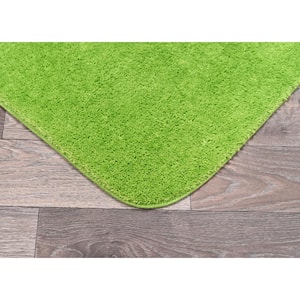 30 in. x 50 in. Lime-Aid Green Traditional Plush Nylon Rectangle Bath Rug