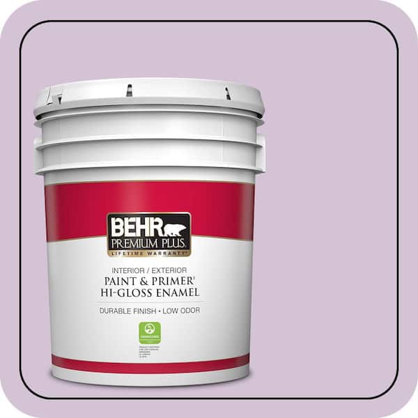 BEHR PREMIUM PLUS 5 gal. #M100-2 Seedless Grape Hi-Gloss Enamel Interior/Exterior Paint & Primer