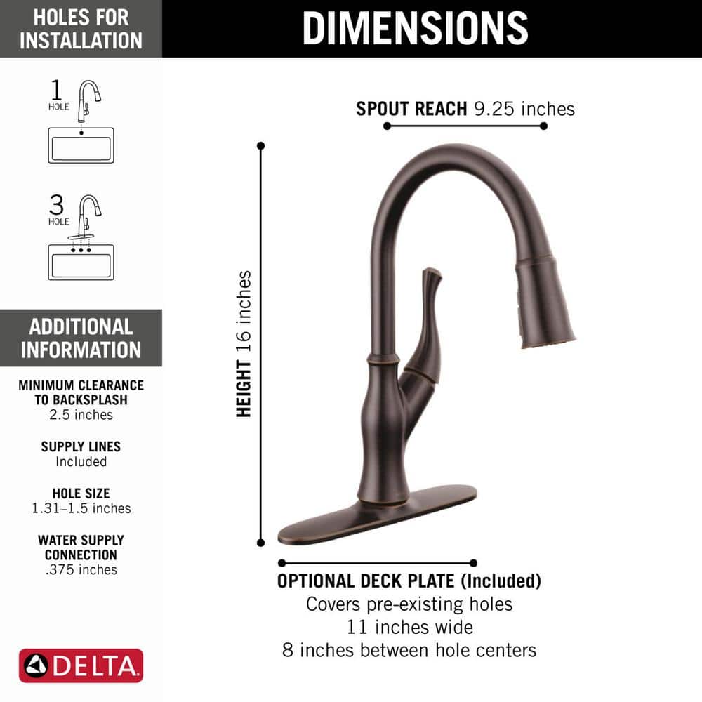 Venetian Bronze Single Handle Pull Down Kitchen Faucet with Spray