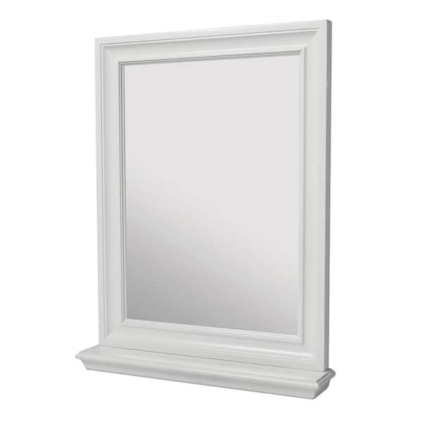 Cherie 23 in. x 30 in. Single Wall Framed Mirror in White