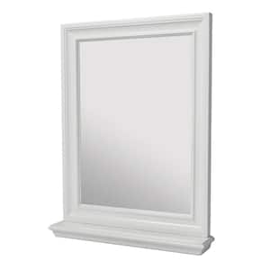 Cherie 23 in. x 30 in. Single Wall Framed Mirror in White