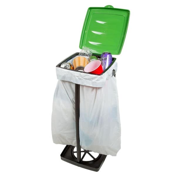 Wakeman Portable Trash Bag Holder Collapsible Trashcan for Garbage and Green for sale online