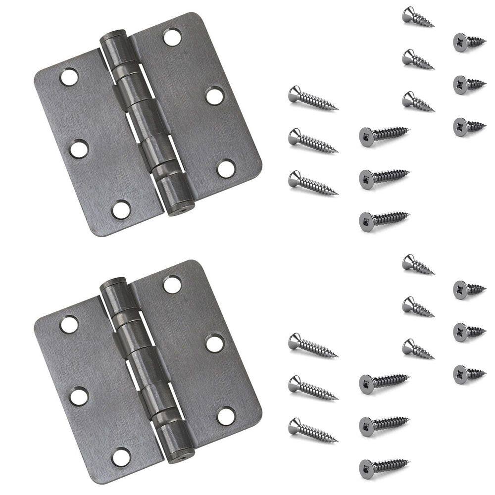 3-1/2 in. x 3-1/2 in. Satin Antique Nickel Full Mortise Ball Bearing Butt Hinge with Removable Pin (2-Pack) price history on PriceWatchPro