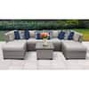 TK CLASSICS Florence 7-Piece Wicker Outdoor Sectional Seating Group with Beige Cushions 8830087