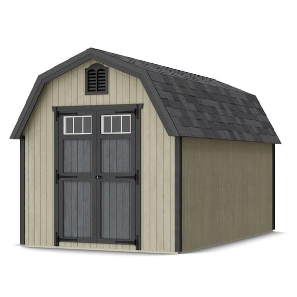 Colonial Greenfield 8 ft. x 14 ft. Outdoor Wood Storage Shed Do-It-Yourself Precut Kit with Floor (112 sq. ft.)