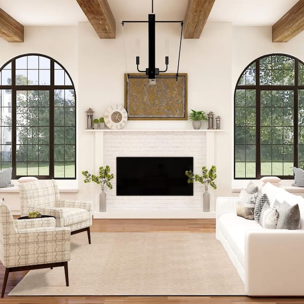 Conway Zeni Beige 6 ft. x 9 ft. Geometric Indoor Area Rug