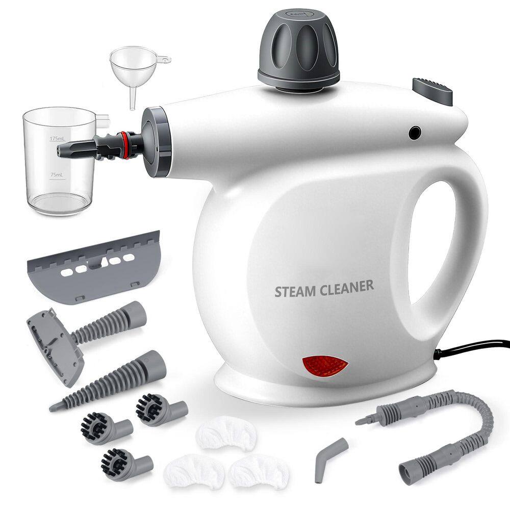 Handheld Steam Cleaner 350ml 105°C Fast-Heating 13 Accessories Chemical-Free for Floors Upholstery Grout, White price history on PriceWatchPro
