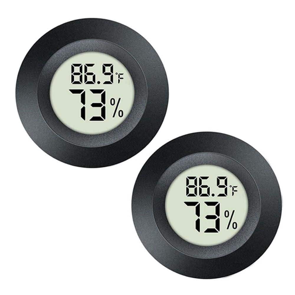 Digital LCD Hygrometer Thermometer Indoor Outdoor Humidity Monitor with Fahrenheit Celsius for Reptile Terrarium 2 Pack price history on PriceWatchPro