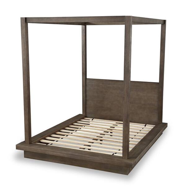 Modus Furniture Melbourne Light Wood With Platform Bed Mattress Support Dark Pine California King Canopy Bed 8d64f6 The Home Depot