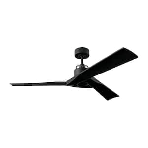 Alma 52 in. Smart Ceiling Fan in Midnight Black with Remote