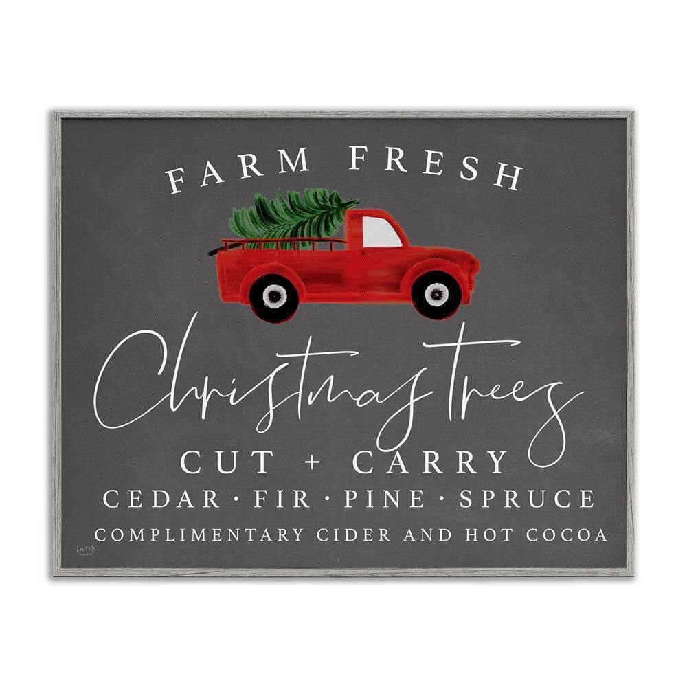 Farm Fresh Trees over Grey by Lux + Me Designs 1-Piece Gray Framed Giclee Religious Art Print 11 in. x 14 in. price history on PriceWatchPro