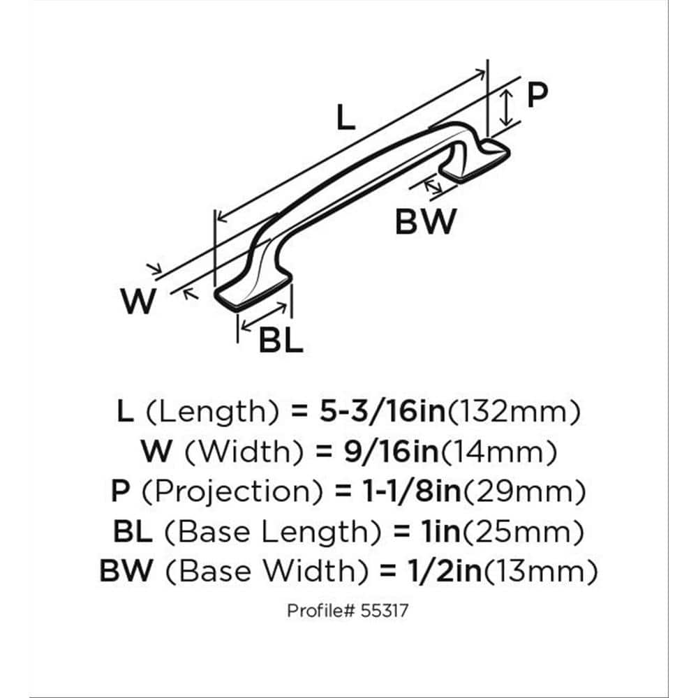 Highland Ridge 3-3/4" Black Bronze Cabinet Pull