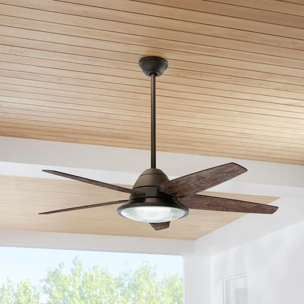 Berwick 52 in. LED Outdoor Espresso Bronze Ceiling Fan with Light