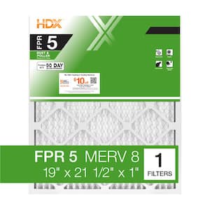 19 in. x 21.5 in. x 1 in. Standard Pleated Air Filter FPR 5, MERV 8